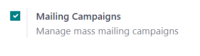 View of the campaign feature setting in Axsys Email Marketing.