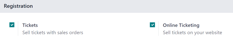 View of the settings page for Axsys Events.