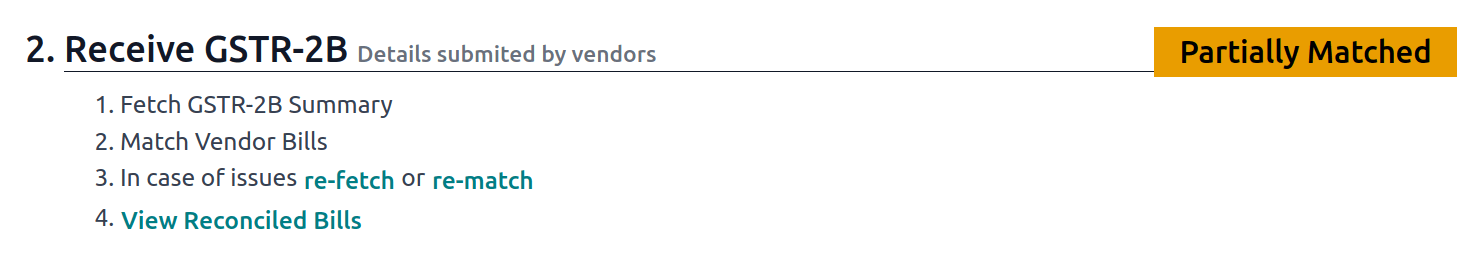 GSTR-2B Partially Matched