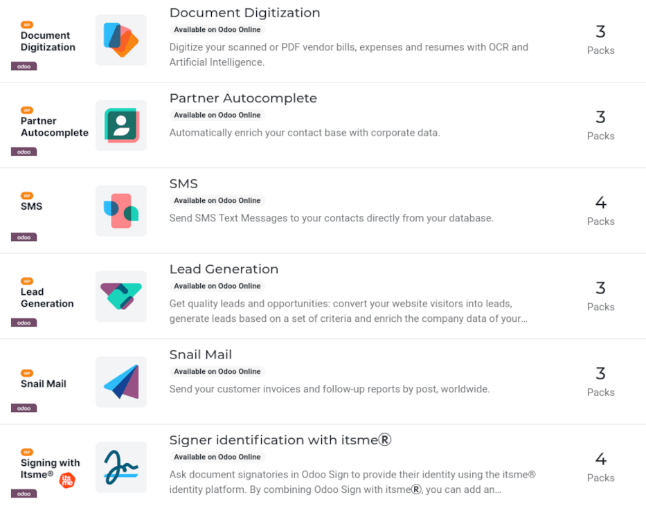 The IAP catalog with various services available on IAP.Axsys.com.
