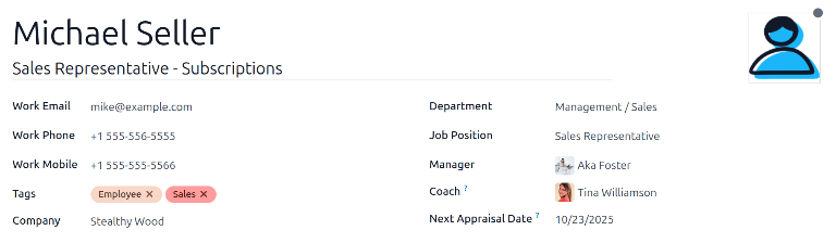 Both job position fields entered but with different information.