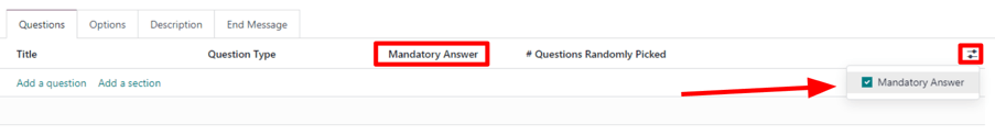 The slider drop-down menu with the Mandatory Answer option selected in Axsys Surveys.