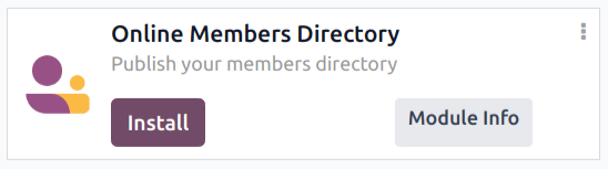 The Online Members directory module in Axsys.