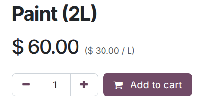 Cost per unit pricing on the product page.
