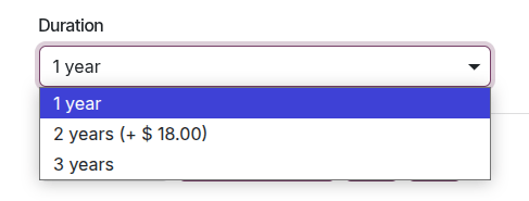 Select display type