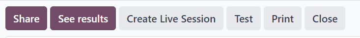 The various buttons on a survey form in Axsys Surveys.